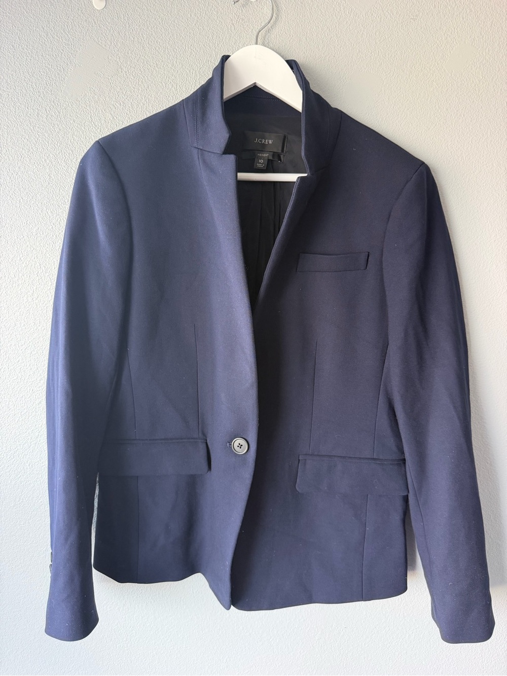J Crew navy blue Regent one button blazer Women’s size 10
